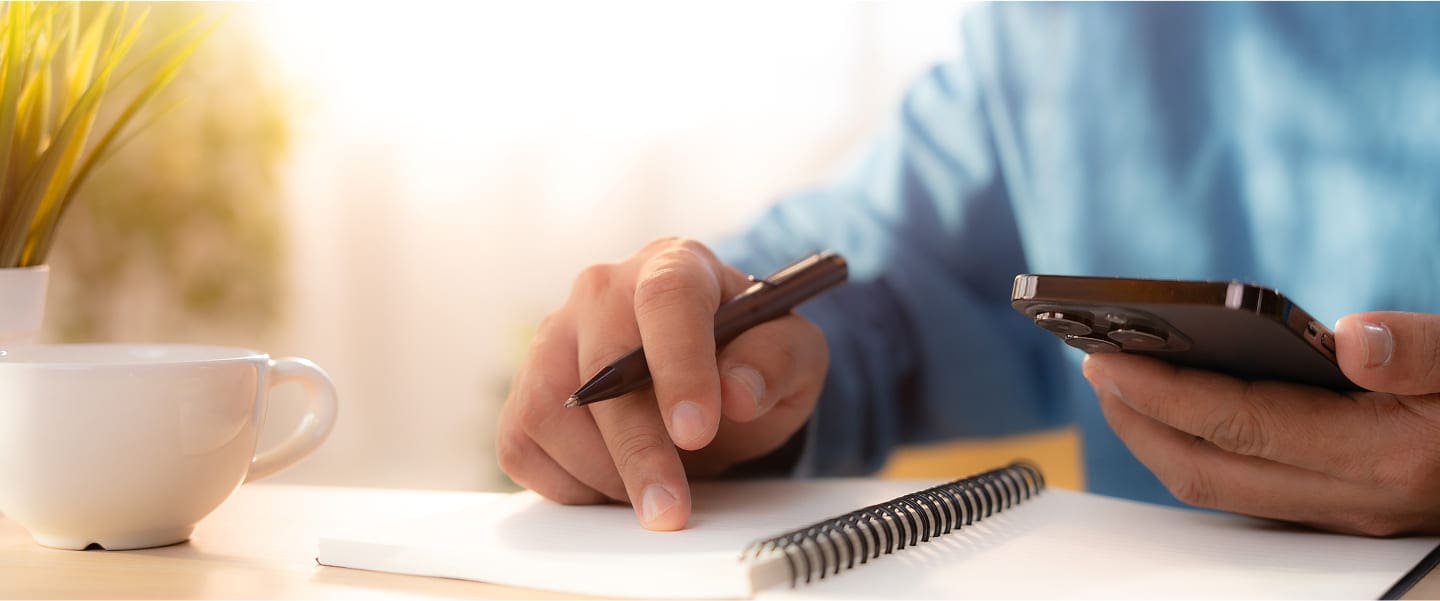 person writing